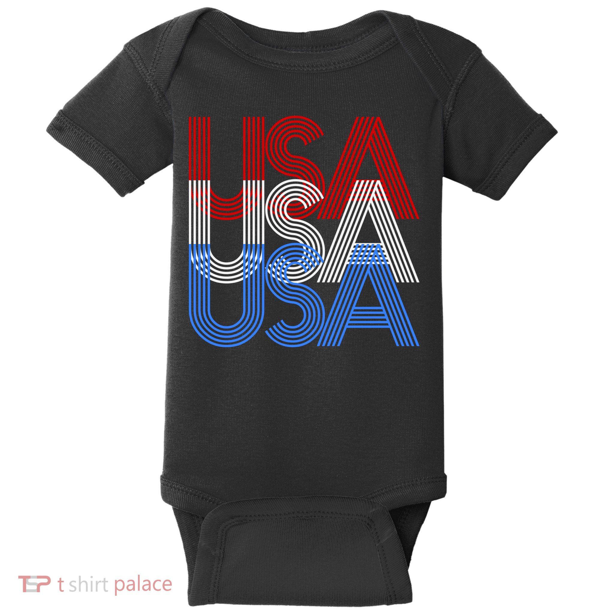 Retro USA Logo Baby Bodysuit