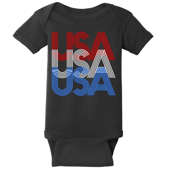 Retro USA Logo Baby Bodysuit