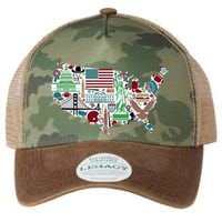 Retro USA State Map of America Legacy Tie Dye Trucker Hat