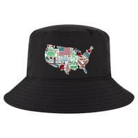 Retro USA State Map of America Cool Comfort Performance Bucket Hat