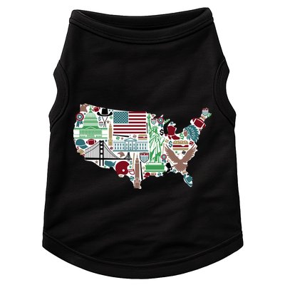 Retro USA State Map of America Doggie Tank