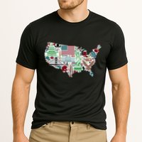 Retro USA State Map of America Performance Shirt
