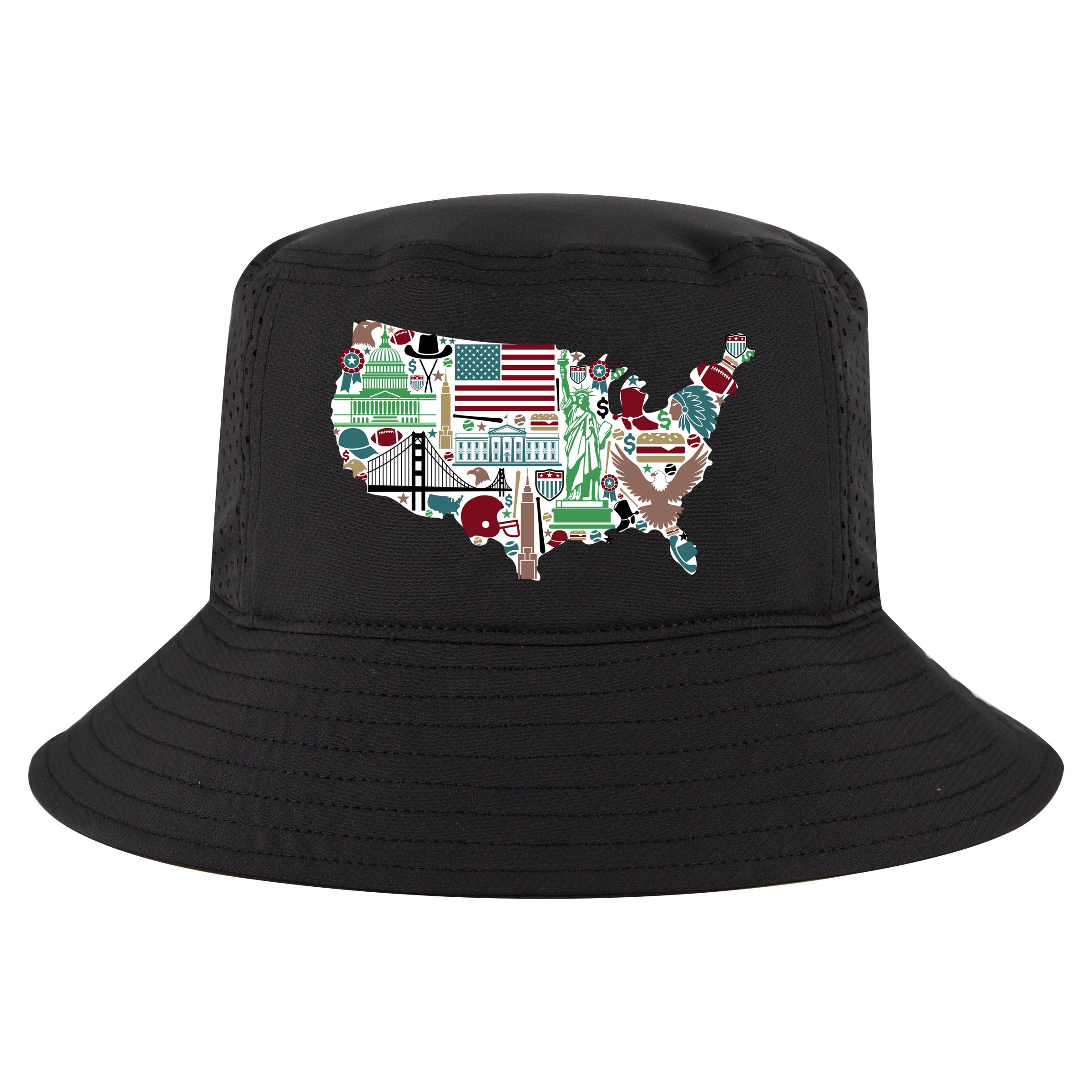 Retro USA State Map of America V-Neck T-Shirt