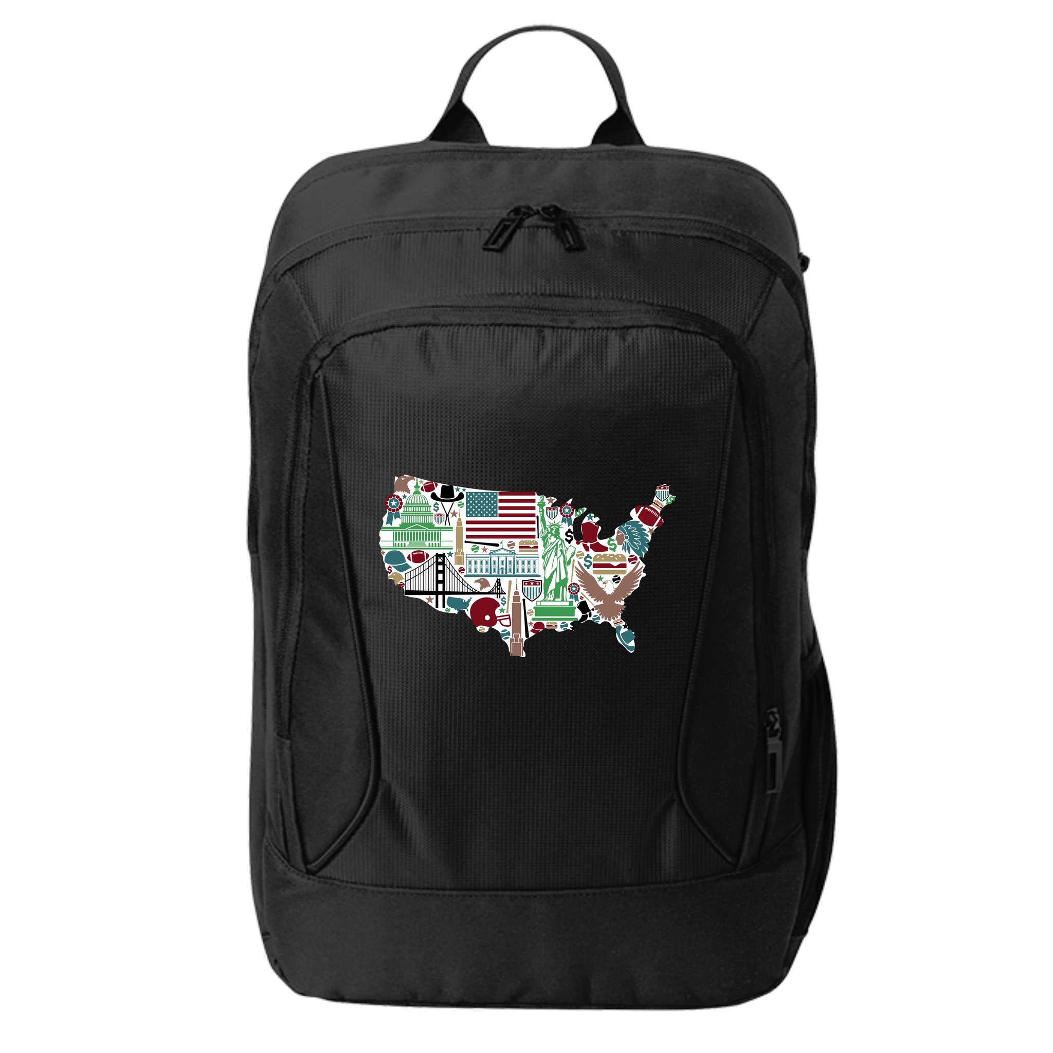 Retro USA State Map of America City Backpack