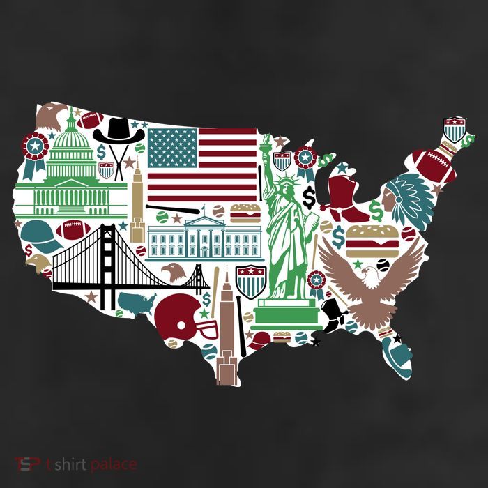 Retro USA State Map of America 11oz C Handle Ceramic Mug