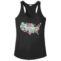 Retro USA State Map of America Ladies PosiCharge Competitor Racerback Tank