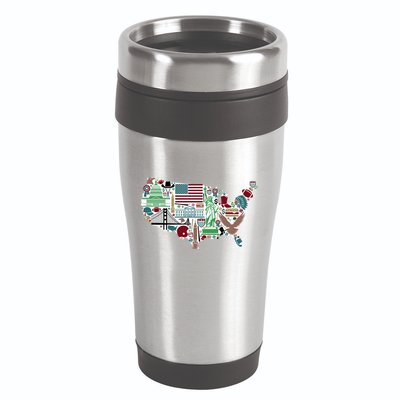 Retro USA State Map of America 16oz Travel Tumbler