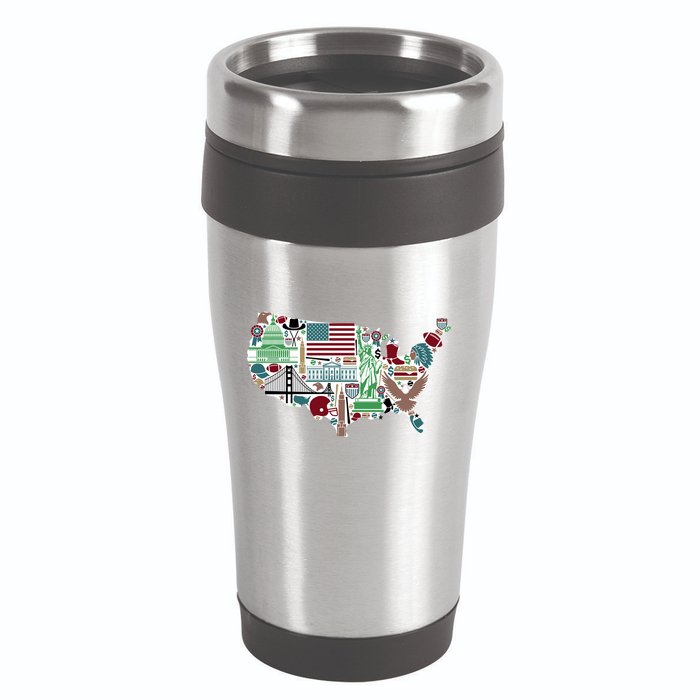 Retro USA State Map of America 16oz Travel Tumbler