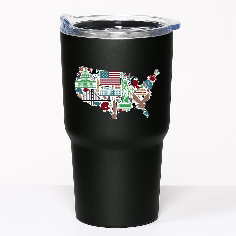 Retro USA State Map of America Tumbler