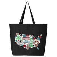 Retro USA State Map of America 25L Jumbo Tote
