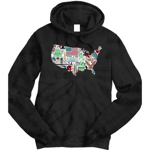 Retro USA State Map of America Tie Dye Hoodie