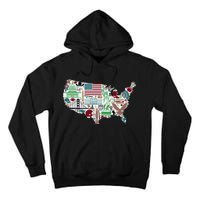 Retro USA State Map of America Tall Hoodie