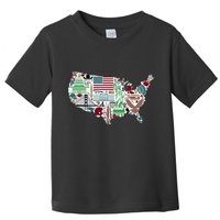 Retro USA State Map of America Toddler T-Shirt