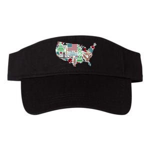 Retro USA State Map of America Valucap Bio-Washed Visor