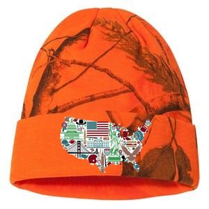 Retro USA State Map of America Kati Licensed 12" Camo Beanie