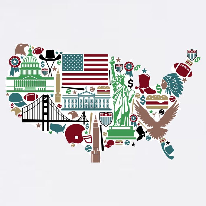 Retro USA State Map of America Garment-Dyed Sweatshirt