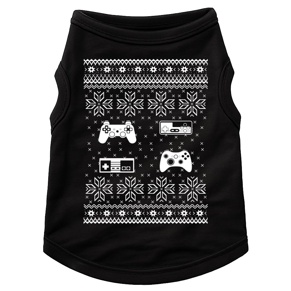 Retro Video Game Ugly Christmas Doggie Tank