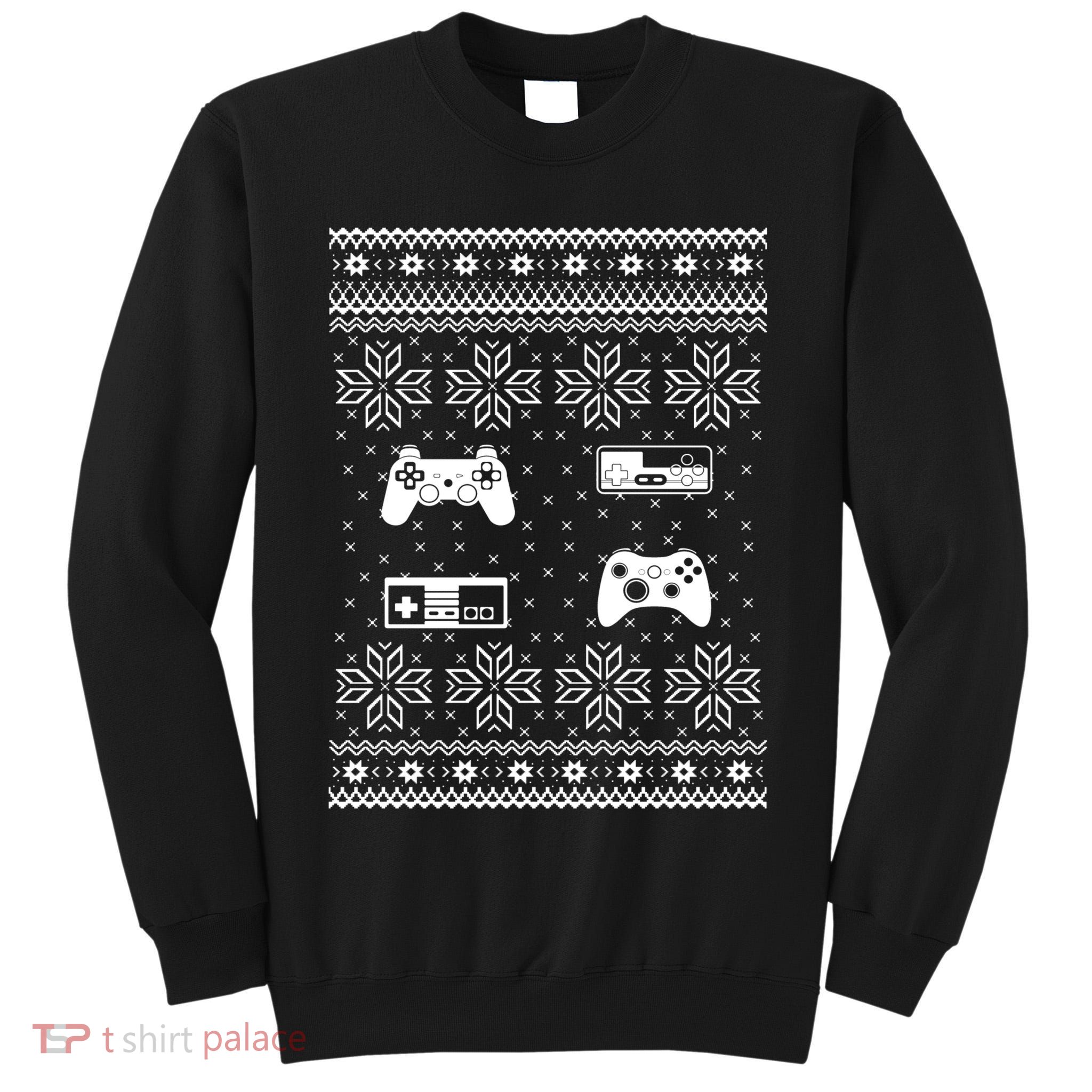 Retro Video Game Ugly Christmas Tall Sweatshirt