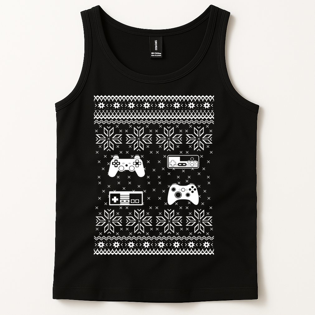 Retro Video Game Ugly Christmas Tank Top