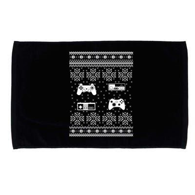 Retro Video Game Ugly Christmas Microfiber Hand Towel
