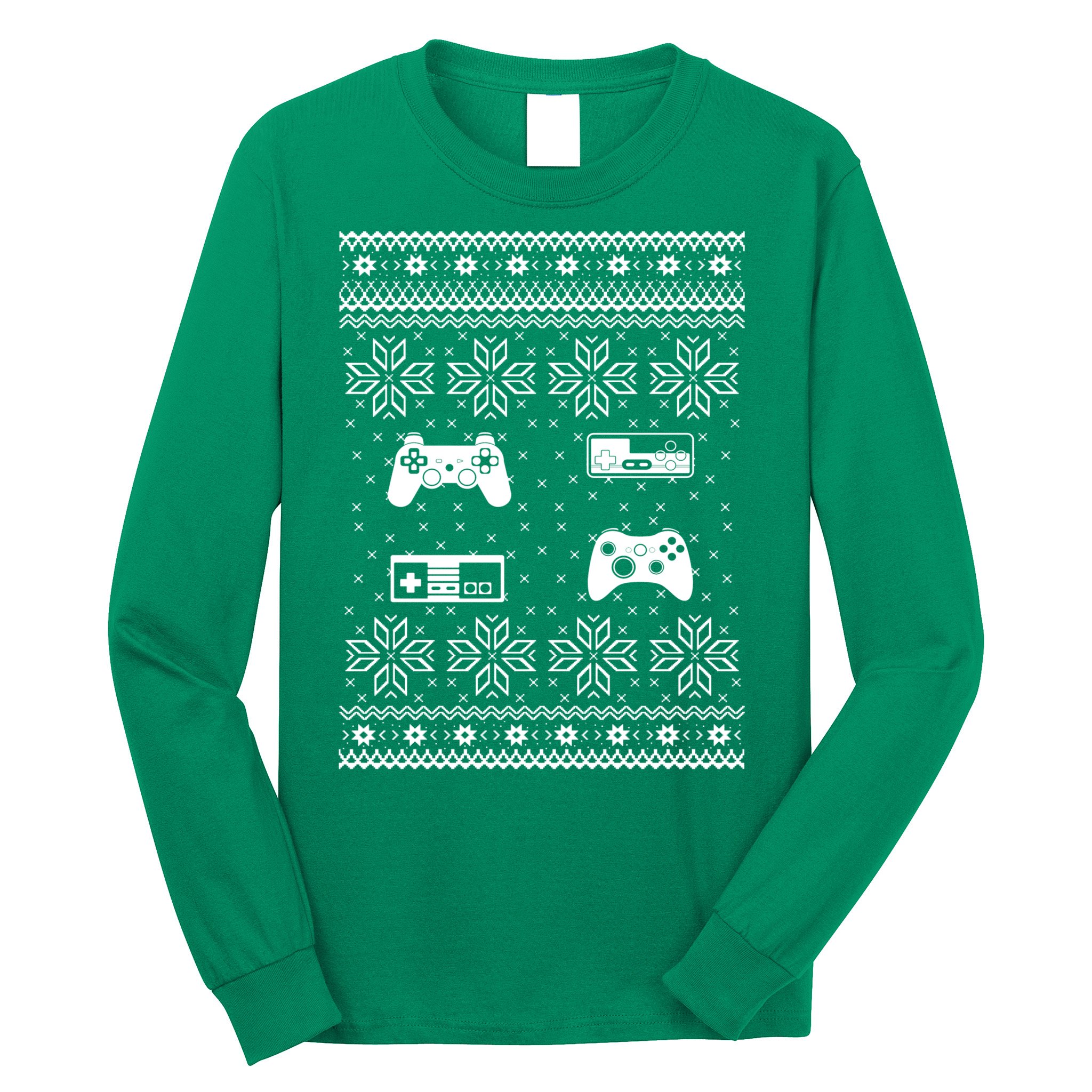 Retro Video Game Ugly Christmas Long Sleeve Shirt