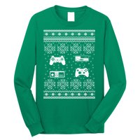Retro Video Game Ugly Christmas Long Sleeve Shirt