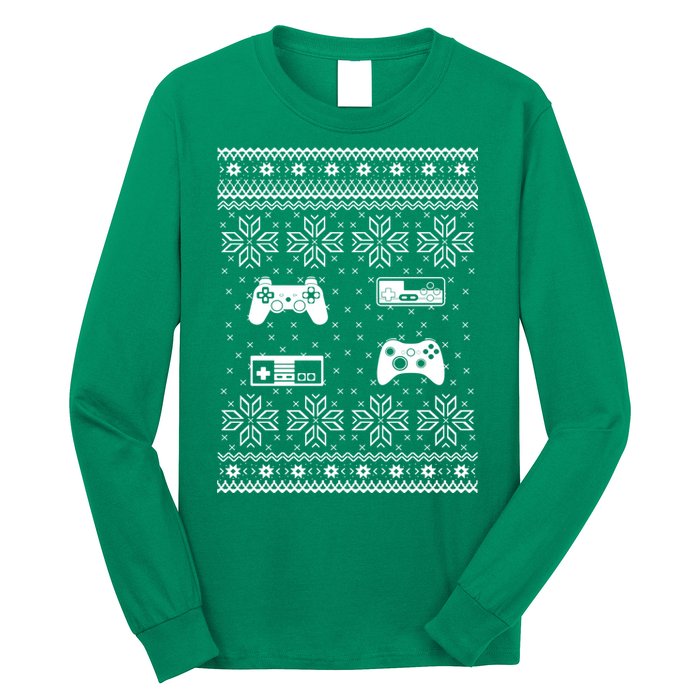 Retro Video Game Ugly Christmas Long Sleeve Shirt