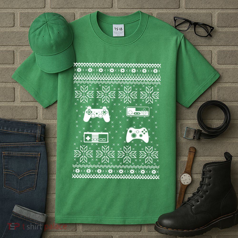 Retro Video Game Ugly Christmas Tall T-Shirt