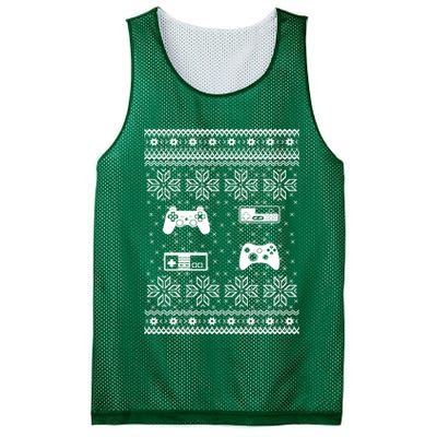 Retro Video Game Ugly Christmas Mesh Reversible Basketball Jersey Tank