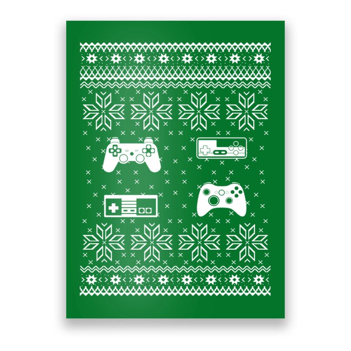 Retro Video Game Ugly Christmas Poster