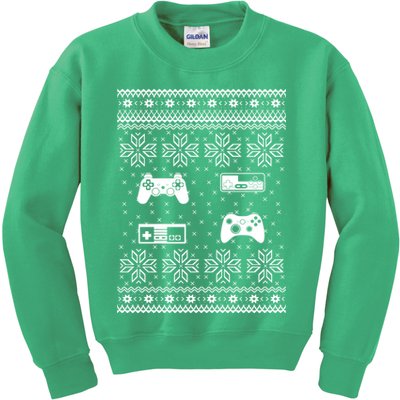 Retro Video Game Ugly Christmas Kids Sweatshirt