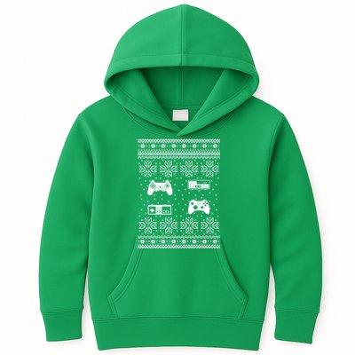 Retro Video Game Ugly Christmas Kids Hoodie
