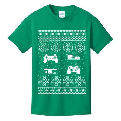 Retro Video Game Ugly Christmas Kids T-Shirt