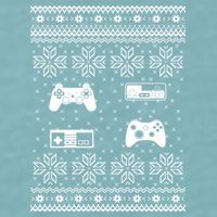 Retro Video Game Ugly Christmas Sueded Cloud Jersey T-Shirt
