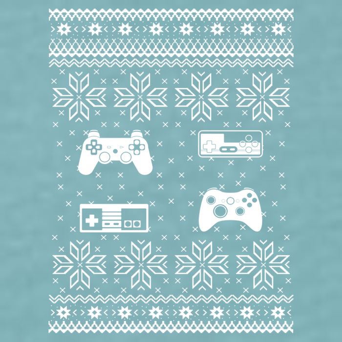 Retro Video Game Ugly Christmas Sueded Cloud Jersey T-Shirt