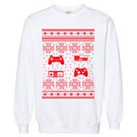 Retro Video Game Ugly Christmas Garment-Dyed Sweatshirt