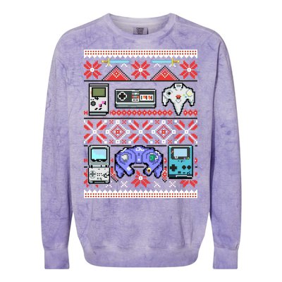 Retro Video Games Ugly Christmas Sweater Colorblast Crewneck Sweatshirt