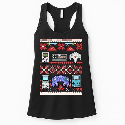 Retro Video Games Ugly Christmas Sweater Womens Tank Top