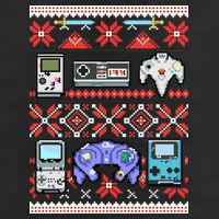Retro Video Games Ugly Christmas Sweater Golf Towel