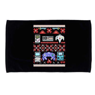 Retro Video Games Ugly Christmas Sweater Microfiber Hand Towel