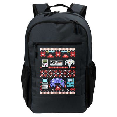 Retro Video Games Ugly Christmas Sweater Daily Commute Backpack