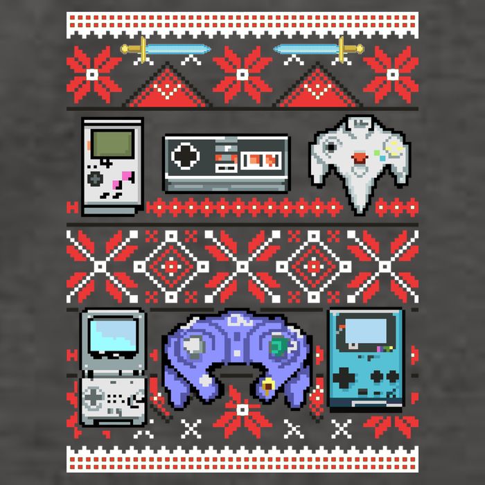 Retro Video Games Ugly Christmas Sweater Vector Backpack