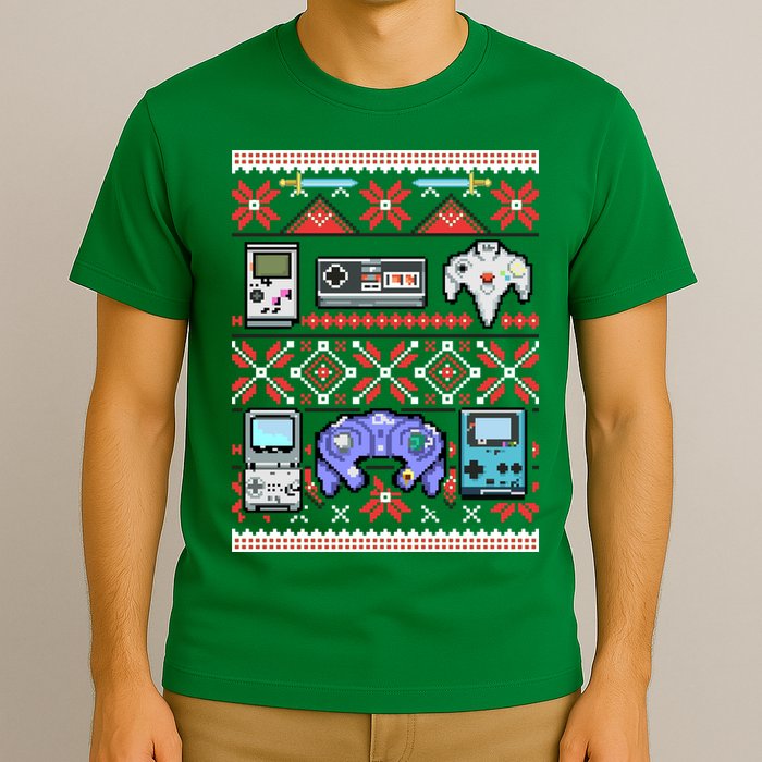 Retro Video Games Ugly Christmas Sweater T-Shirt