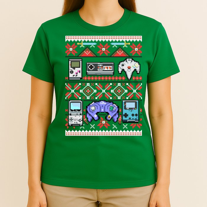 Retro Video Games Ugly Christmas Sweater T-Shirt