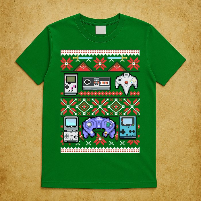 Retro Video Games Ugly Christmas Sweater T-Shirt