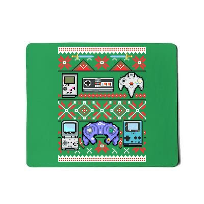 Retro Video Games Ugly Christmas Sweater Mousepad