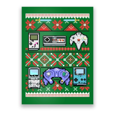Retro Video Games Ugly Christmas Sweater Poster