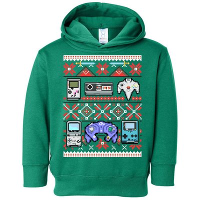 Retro Video Games Ugly Christmas Sweater Toddler Hoodie