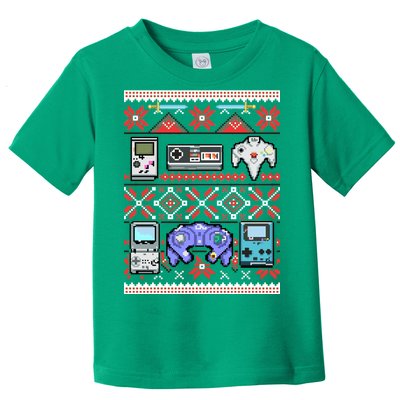 Retro Video Games Ugly Christmas Sweater Toddler T-Shirt