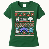 Retro Video Games Ugly Christmas Sweater Womens T-Shirt